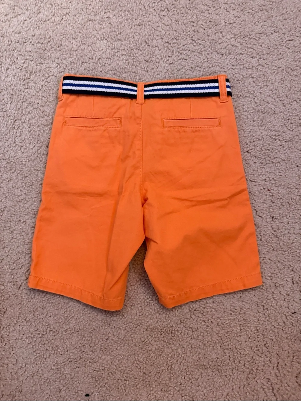 Gymboree Orange Flat-Front Boys' Shorts with Striped Belt